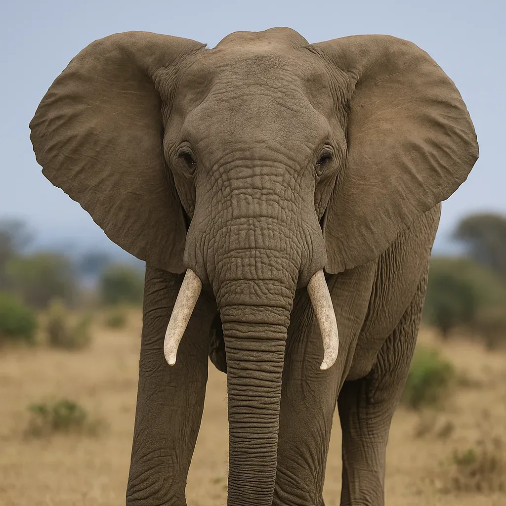 The largest land animal alive today: African elephant