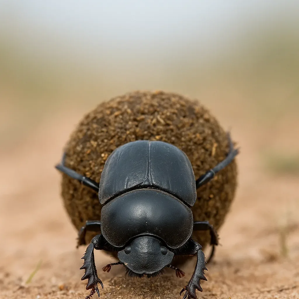 The strongest animal for its size: Dung beetle